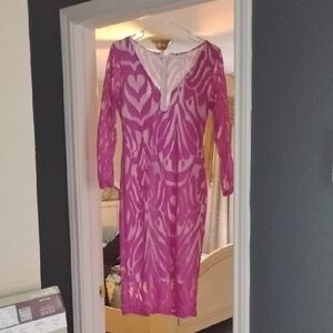Elegant Pink Lace Dress